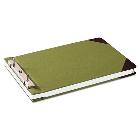 Wilson Jones Canvas Sectional Storage Post Binder, 2 Posts, 3" Cap., 8.5x14, Green W278-32A